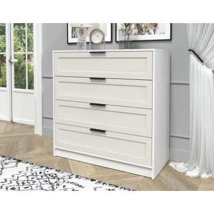 Kомод Тренд КТ-К100 (Белый ЛДСП/ Кашемир ЛМДФ) Ш1000 В1020 Г451 Kомод Тренд КТ-К100 (Белый ЛДСП/ Кашемир ЛМДФ) Ш1000 В1020 Г451